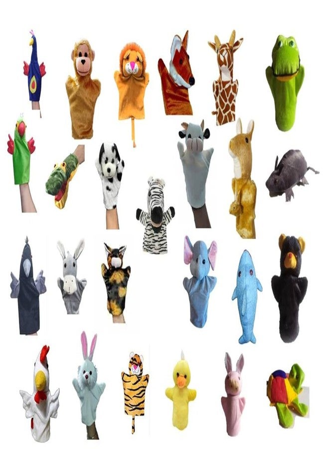 VARUSH Wild Animals & Birds Storytelling Hand Puppets, Hand Puppets for Kid's Learning Playing | Gift for Kids Hand Puppet Birds and Animals | Educational Storytelling Toys for Learning (25 pcs Set) - Image 1